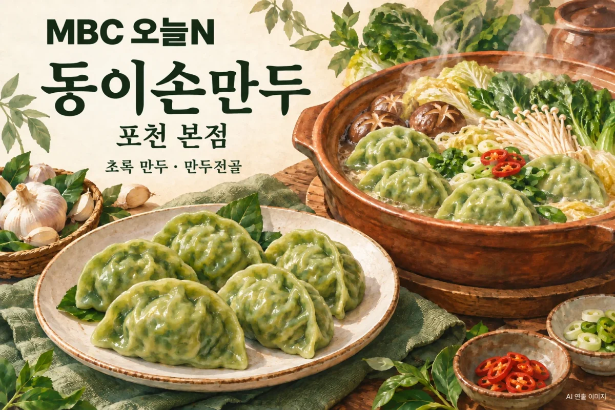 동이손만두 메뉴 음식 예시
